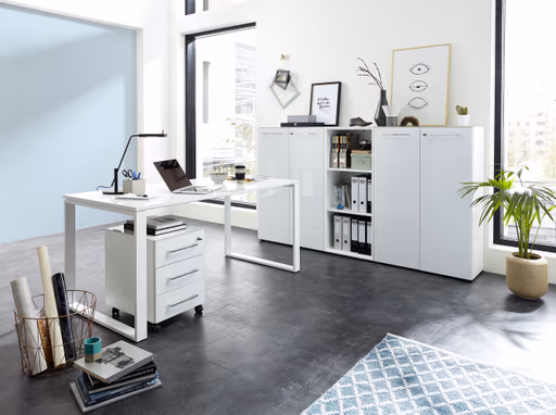 Schreibtisch GWEN - LB ca. 160x80cm, Weiß