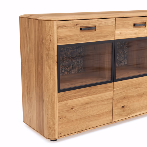Sideboard Vigo - Wildeiche massiv, Natur geölt
