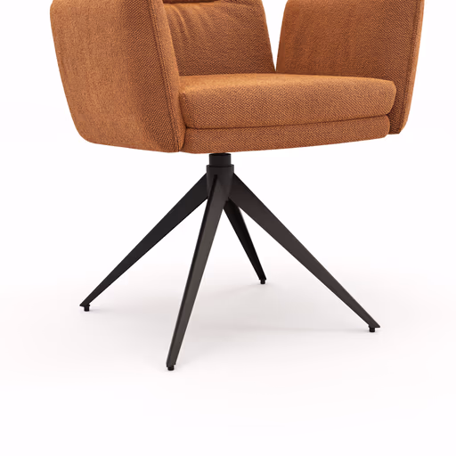 Armlehnstuhl Coscino - Stoff, Terrakotta