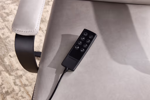 Relaxsessel Avela Relax - Größe L, Kopf-/ Fußteil und Rückenlehne verstellbar, Leder, Steingrau