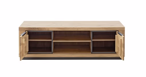 TV-Lowboard - B ca. 163 cm, Wildeiche massiv geölt