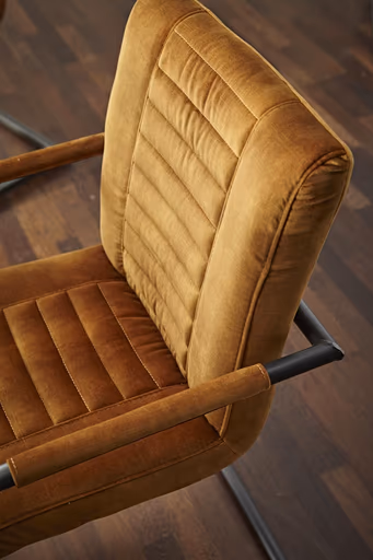 Armlehnstuhl Cambridge - Stoff, Curry