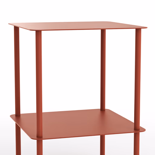 Beistelltisch Dagny - BHT ca. 40x55x40 cm, Quadratisch, Metall, Camparirot