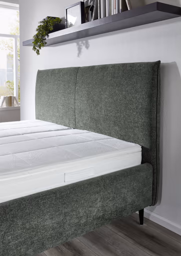 Polsterbett - Liegefläche ca. 160x200 cm, Dunkelgrün