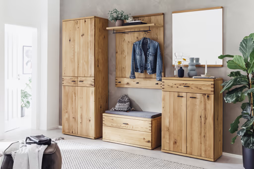 Garderobe - Balkeneiche massiv