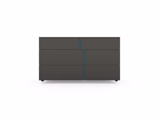 Kommode Loretto - BHT ca, 127x70x51 cm, Lack matt, Steingrau