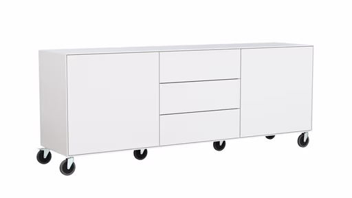 Sideboard Edge - Lack, Weiß