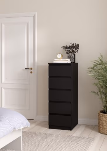 Kommode - B ca. 41 cm, Schwarz