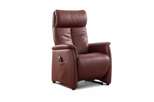 Fernsehsessel EM Gotha - Relaxfunktion (2-motorisch), Leder, Bordeaux