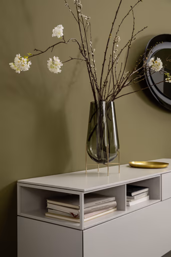 Sideboard Catona - Lack matt, Steingrau