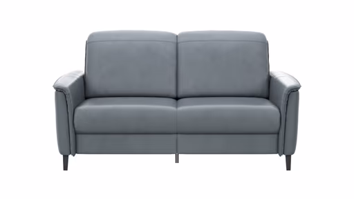 Sofa Bolivien - 2,5-Sitzer mit Relaxfunktion/Kopfteilverstellung motorisch, Leder, Steel