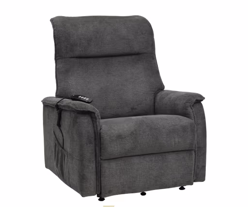 TV-Sessel MIKLAS - Aufstehhilfe, Relaxfunktion, Stoff, Grau