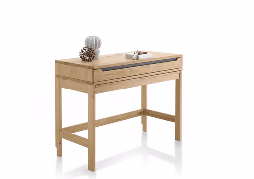 Hochkommode - Schreibtisch-Funktion, Wildeiche massiv