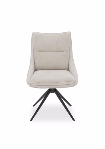 Stuhl MANDY - drehbar, Stoff, Silbergrau