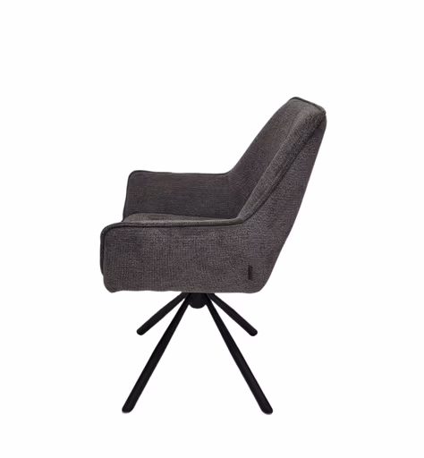 Armlehnstuhl MARESA - drehbar, Stoff, Anthrazit