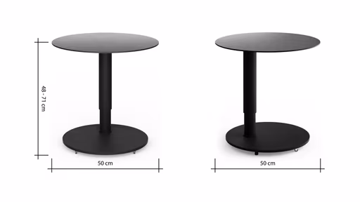 Beistelltisch Camas - LBH ca. 50x50x48 cm, Keramik schwarz