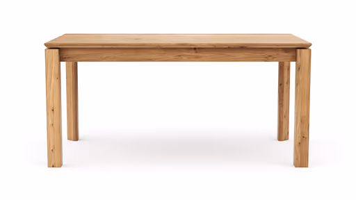 Esstisch Farmingdale - ausziehbar, Platte mit schräger Kante, LB ca. 160x90 cm, Eiche massiv, natur geölt