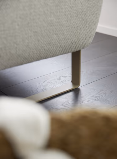 Ecksofa Leona - 2,5-Sitzer mit Ecke rechts, Stoff, Creme