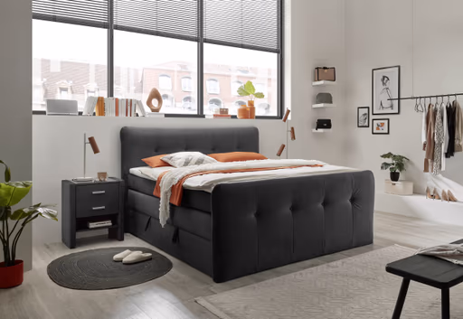 Nako HOLLIE- 2 Schübe, Stoff, Anthrazit