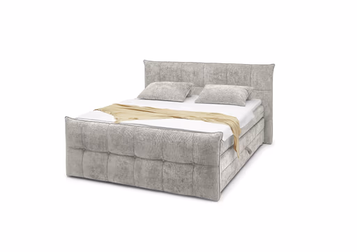 Boxspringbett- Liegefläche ca. 180x200 cm, Stoff, Beige