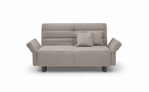 Funktionssofa EASY Optik D - 2-Sitzer, 140 cm inkl. Schlaffunktion, Stoff, Grau