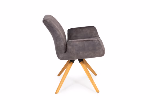 Armlehnstuhl - drehbar, Stoff, Dunkelgrau