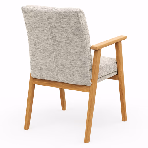 Armlehnstuhl Flore 2 - Stoff, Creme