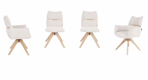 Stuhl MAROU - drehbar, Stoff, Beige