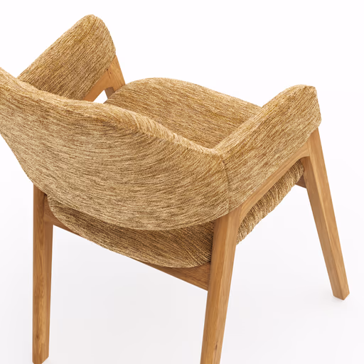 Armlehnstuhl Flore 1 - Stoff, Curry