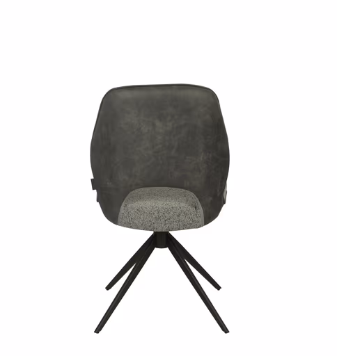 Stuhl MAILE - drehbar, Stoff, Grau, Anthrazit