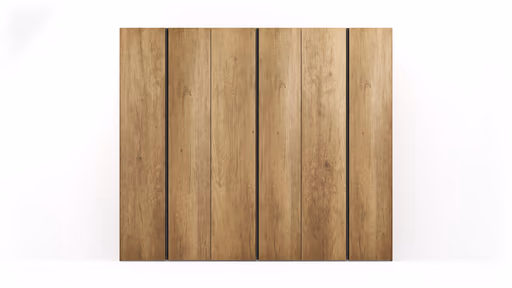 Drehtürenschrank Loretto - B ca. 280 cm, Melamin Astig hell