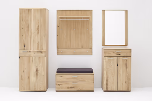 Garderobe - Balkeneiche teilmassiv