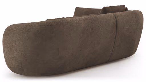Ecksofa Karasu - Ottomane links mit 3-Sitzer rechts, Stoff, Taupe