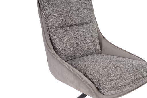 Stuhl MANDY - drehbar, Stoff, Graubeige