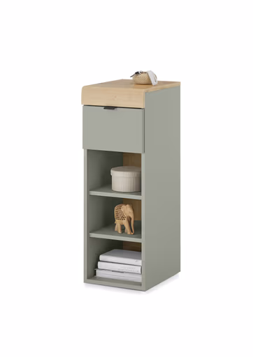 Regal - B ca. 30 cm, Schilfgrün, Artisan Eiche Nachbildung