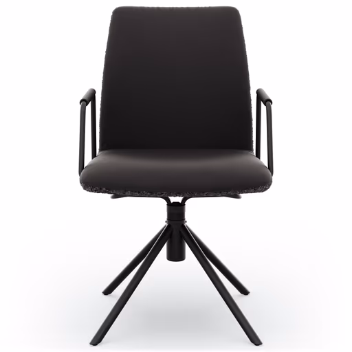 Armlehnstuhl Sedana - drehbar, Stoff, Dunkelgrau