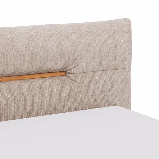 Boxspringbett Alpin - Liegefläche ca. 180x200 cm, Stoff, Graubeige