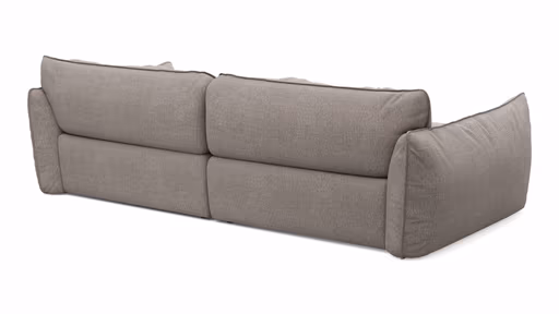 Sofa Fluffy - 4-Sitzer inkl. Rückenlehne verstellbar, Stoff, Taupe