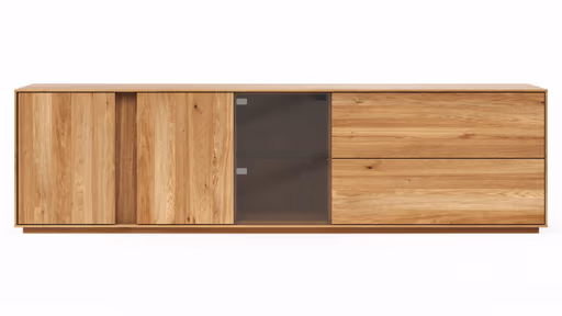 Mediaboard Saratoga - Wildeiche massiv, natur geölt