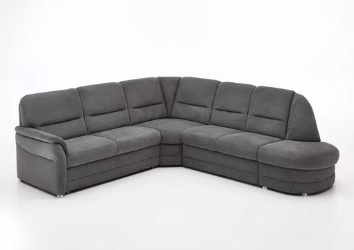 Ecksofa - 2,5-Sitzer mit Ecke rechts, Stoff, Grau