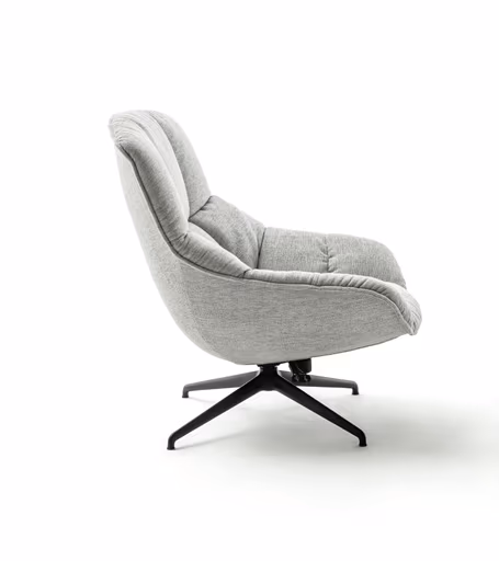 Sessel Unn - Stoff, Hellgrau