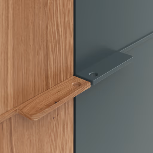 Drehtürenschrank Matera, B ca. 302, Ethno Eiche, Glas, blaugrün