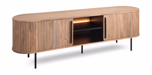 Lowboard - mit Beleuchtung, B ca. 175 cm, Akazie massiv