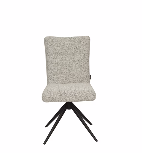 Stuhl MYLENE - drehbar, Stoff, Schwarz-Weiß