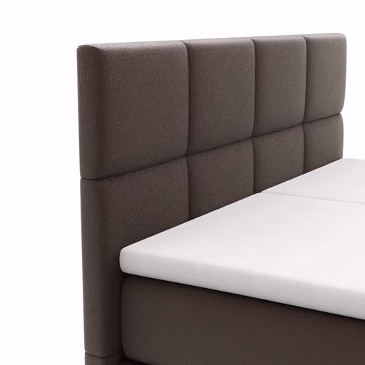 Boxspringbett Alpin Luxe - inkl. Kopf- und Fußteil verstellbar, Liegefläche ca. 160x200 cm, Stoff, Dunkelbraun