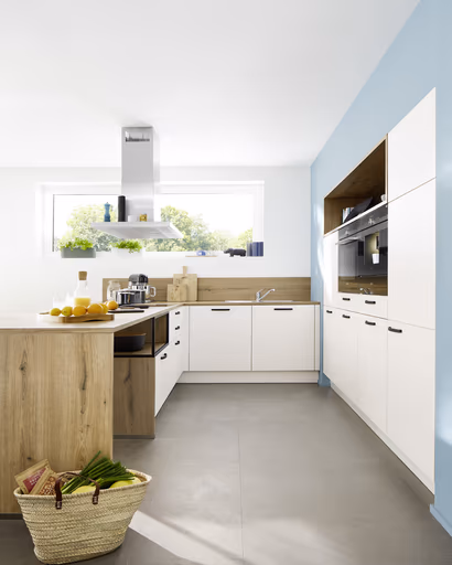 Winkelküche 40.100 2 421, Weiß matt