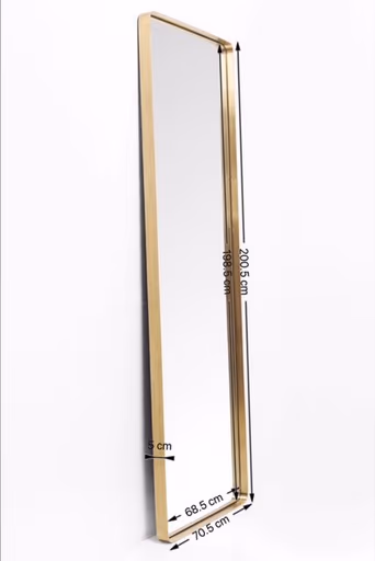 Spiegel- BH ca. 70x200 cm, Messing, Goldfarben