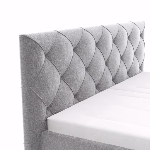 Bettgestell Carmen - Liegefläche ca. 180x200cm, Stoff, Dunkelgrau