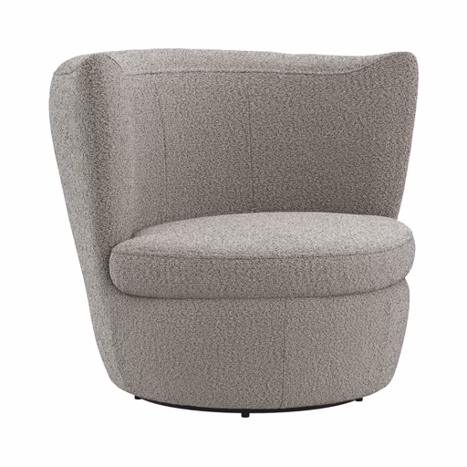 Sessel Cativa -  drehbar, Stoff, Graubeige