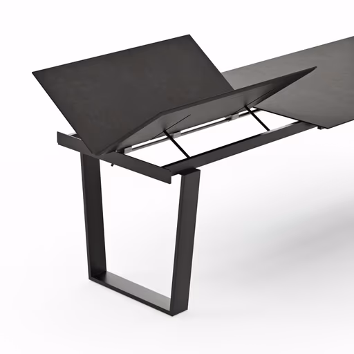 Esstisch Dinner - verlängerbar, LB ca. 200x95 cm, Kunststoff, Dunkelgrau